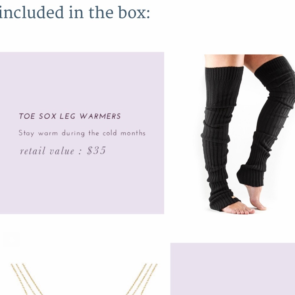 Toesox leg warmers